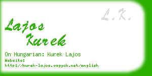 lajos kurek business card